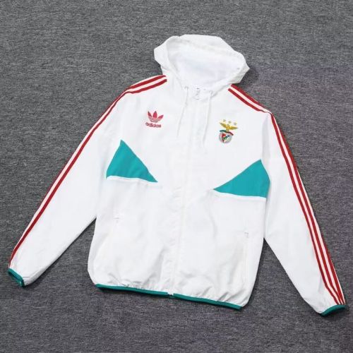 2024 Benfica White Soccer Windbreaker Jacket Football Jacket