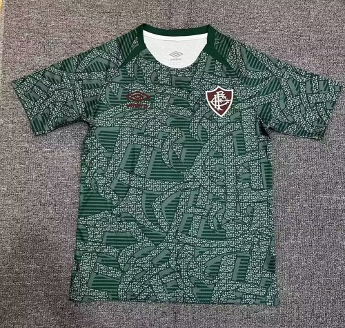 Fan Version 2024-2025 Fluminense Green Soccer Training Jersey Football Pre-match Shirt