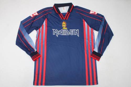 Long Sleeve Retro Jersey 1998 West Ham Iron Maiden Home Soccer Jersey