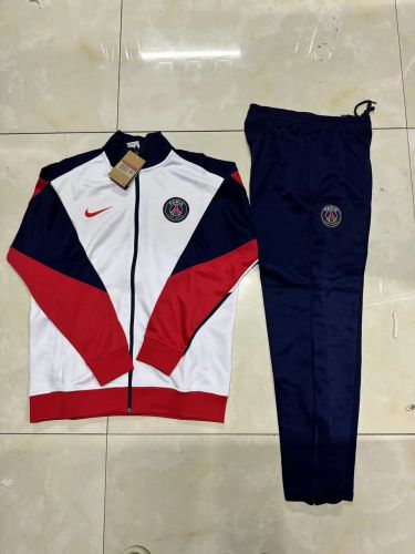 2024-2025 PSG White Soccer Windbreaker Jacket Football Jacket