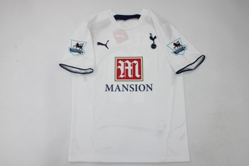 with EPL Patch Retro Jersey 2006-2007 Tottenham Hotspur Home Soccer Jersey Vintage Spurs Football Shirt