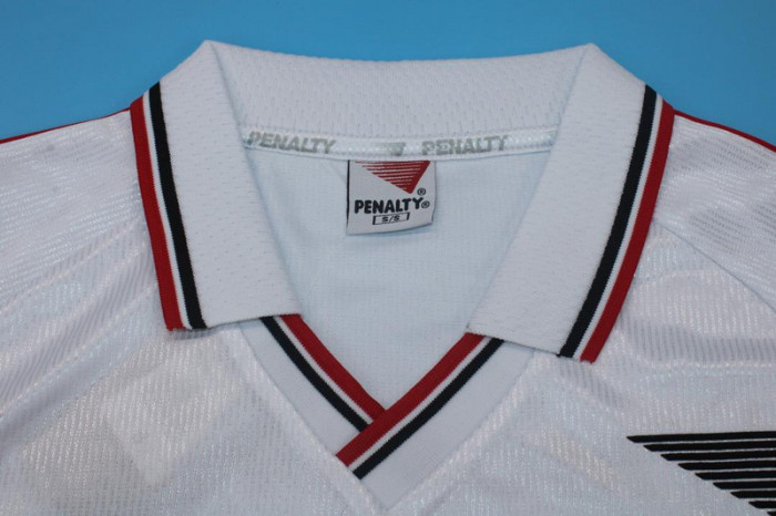 Retro Jersey Sao Paulo 1999-2000 F.AURELIO 6 Home White Soccer Jersey Vintage Football Shirt
