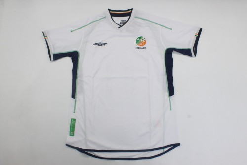 Retro Jersey 2002 Ireland Away White Soccer Jersey Vintage Football Shirt