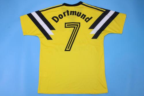 Retro Jersey 1989 Borussia Dortmund 7 DORTMUND Home Soccer Jersey BVB Vintage Football Shirt