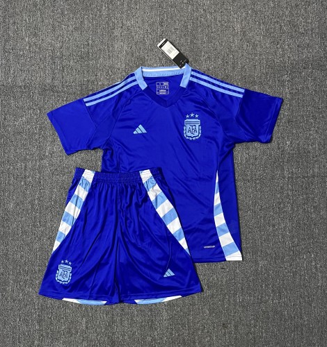 Adult Uniform Argentina 2024 Away Soccer Jersey Shorts Football Set