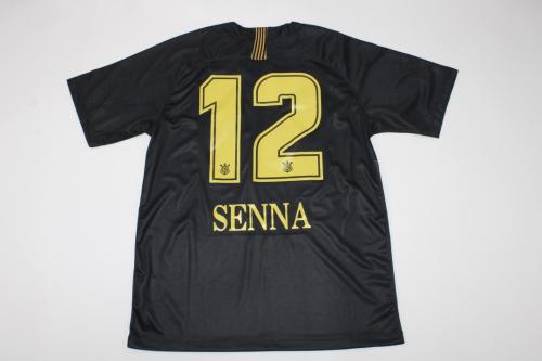 Retro Jersey 2019 Corinthians SENNA 12 Sennasempre Edition Black Football Shirt Vintage Soccer Jersey