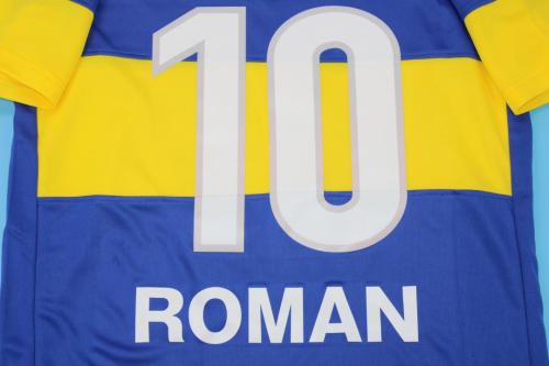 Retro Jersey 2011-2012 Boca Juniors ROMAN 10 Home Soccer Jersey Vintage Football Shirt