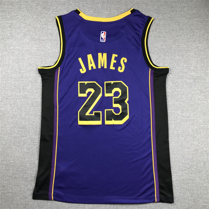Statement Edition Los Angeles Lakers 23 James Purple NBA Jersey Basketball Shirt