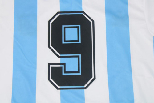 Retro Jersey 1991-1993 Argentina 9 Home Soccer Jersey Vintage Football Shirt
