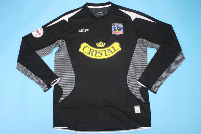 with Patch Retro Jersey Long Sleeve 2006 Colo-Colo SANCHEZ 7 Away Black Soccer Jersey