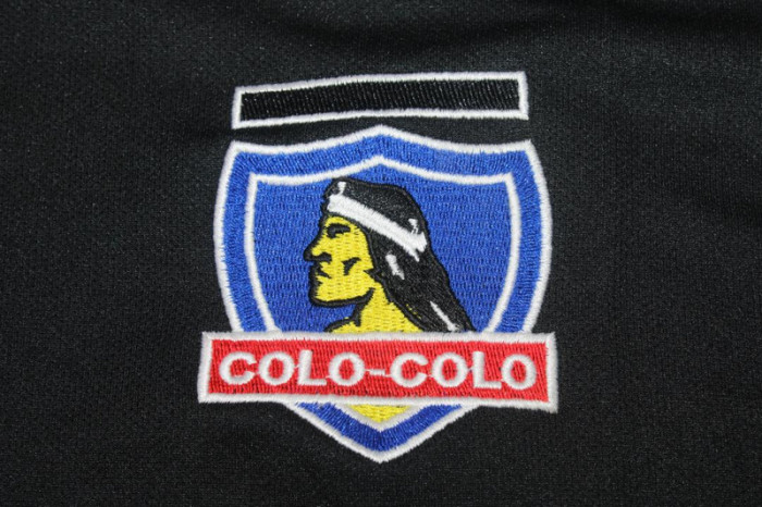 with Patch Retro Jersey Long Sleeve 2006 Colo-Colo Away Black Soccer Jersey