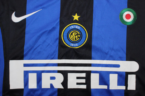 with Serie A+Coppa Italia Patch Retro Jersey 2004-2005 Inter Milan ADRIANO 10 Home Soccer Jersey Inter Vintage Football Shirt
