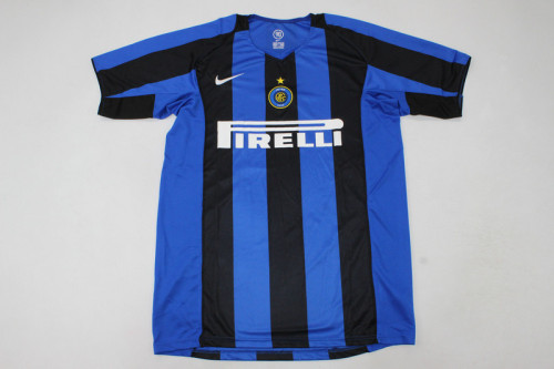 Retro Jersey 2004-2005 Inter Milan Home Soccer Jersey Inter Vintage Football Shirt