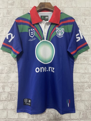 with Collar 2024 New Zealand Warriors Home Rugby Jersey