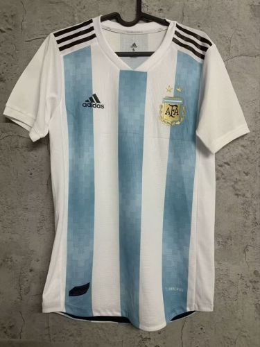 Player Version Retro Jersey 2018 Argentina Home Soccer Jersey Vintage Football Shirt