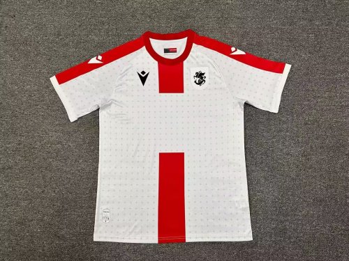 Fan Version Georgia 2024 Home Soccer Jersey Football Shirt