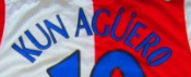 KUN AGUERO Lettering for 2006-2007 Atletico Madrid Home Jersey
