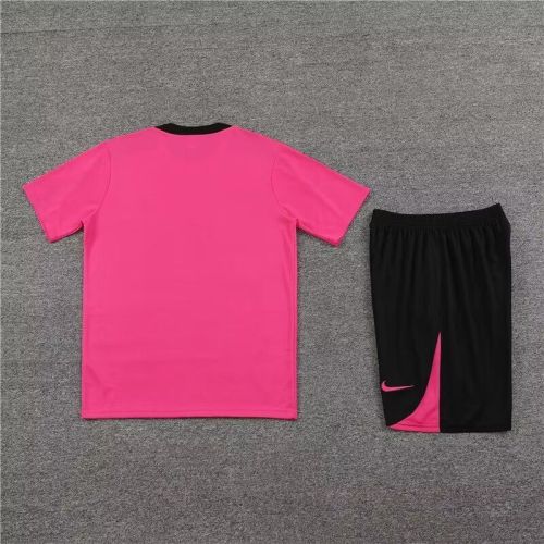 Adult Uniform 2024-2025 Chelsea Pink/Black Soccer Training Jersey and Shorts Football Kits