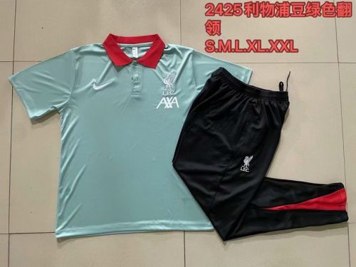 Adult Uniform 2024 Liverpool Light Green Soccer Polo and Pants