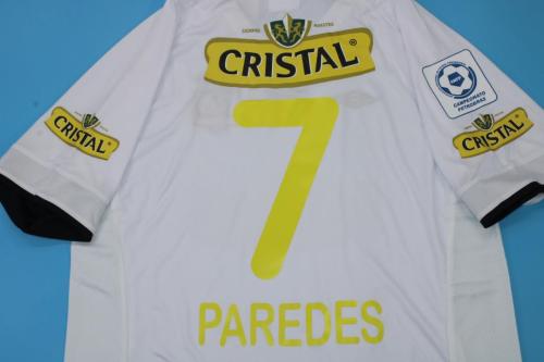 with Patch Retro Jersey 2013 Colo-colo PAREDES 7 Home Soccer Jersey Vintage Football Shirt