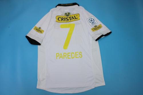 with Patch Retro Jersey 2013 Colo-colo PAREDES 7 Home Soccer Jersey Vintage Football Shirt