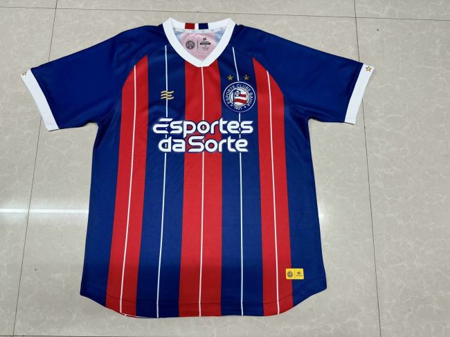 Fan Version 2024-2025 Bahia Home Soccer Jersey Football Shirt