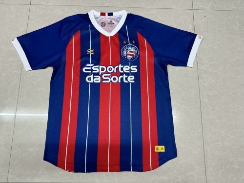 Fan Version 2024-2025 Bahia Home Soccer Jersey Football Shirt