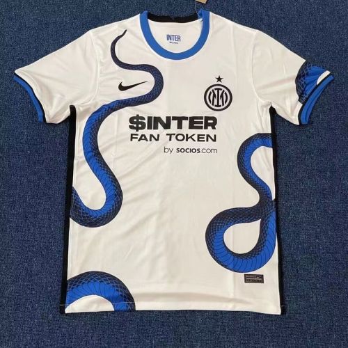 Retro Jersey 2021-2022 Inter Milan Away White Soccer Jersey Inter Vintage Football Shirt