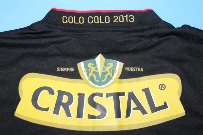 with Patch Retro Jersey 2013 Colo-colo Away Black Soccer Jersey Vintage Football Shirt