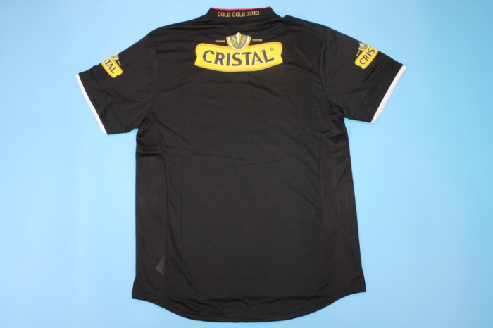 with Patch Retro Jersey 2013 Colo-colo Away Black Soccer Jersey Vintage Football Shirt