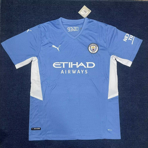 Retro Jersey 2021-2022 Manchester City Home Soccer Jersey Vintage Man City Football Shirt