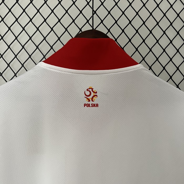 Fan Version Poland 2024 Home Soccer Jersey Football Shirt