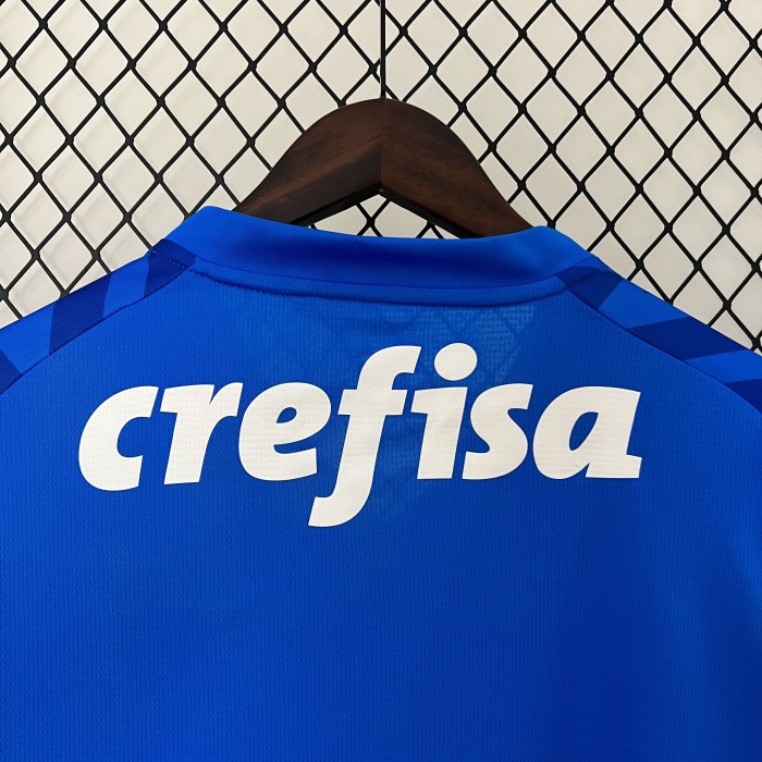 Fan Version 2024-2025 Palmeiras Blue Goalkeeper Soccer Jersey Football Shirt