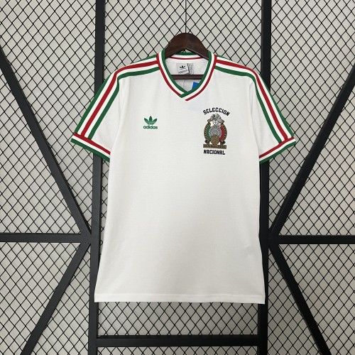 Retro Jersey 1983 Mexico Away Soccer Jersey White Vintage Football Shirt
