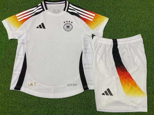 Player Version Youth Uniform Kids Kit Germany 2024 Home Soccer Jersey Shorts Child Football Set