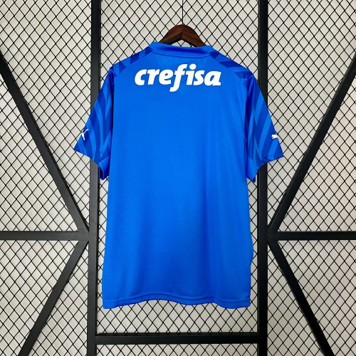Fan Version 2024-2025 Palmeiras Blue Goalkeeper Soccer Jersey Football Shirt