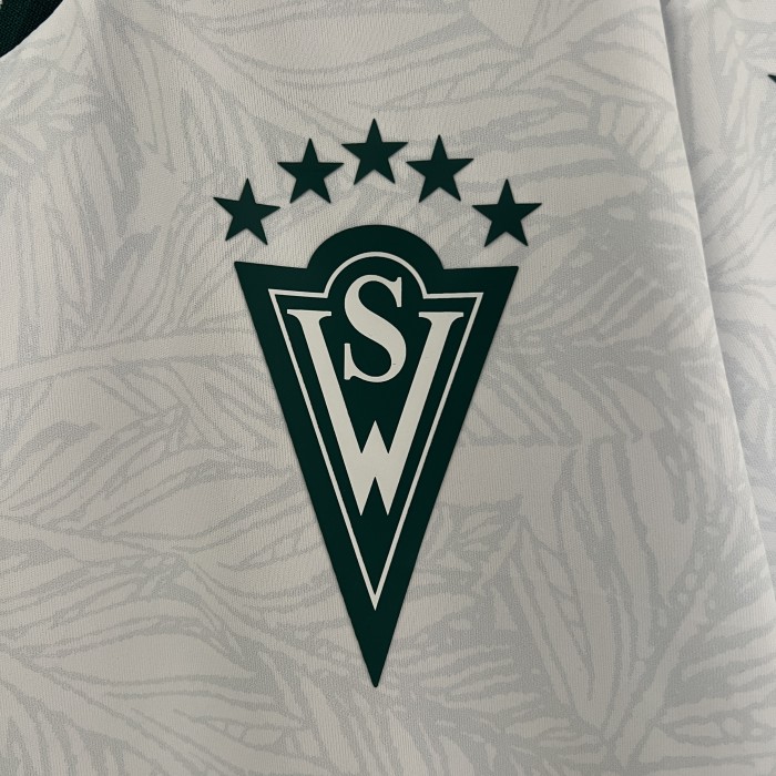 Fan Version 2024-2025 Santiago Wanderers Away White Soccer Jersey