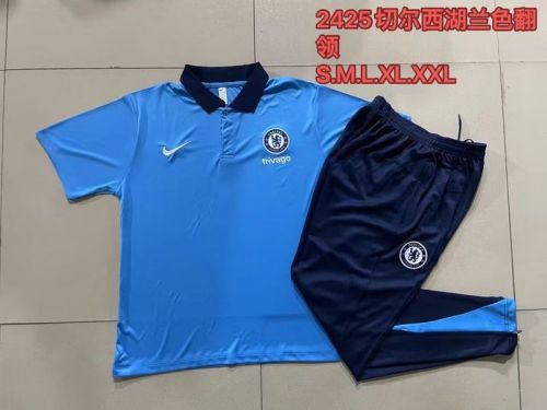 Adult Uniform 2024 Chelsea Blue Soccer Polo and Pants