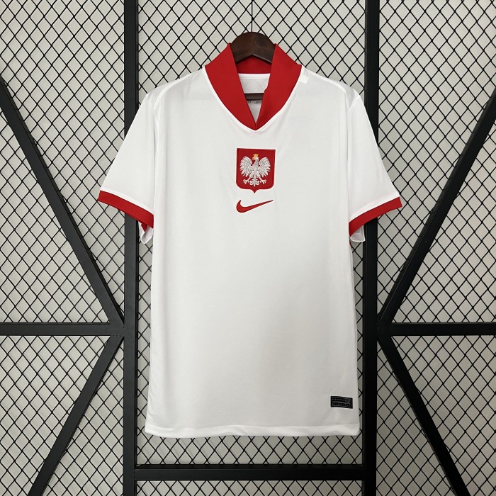 Fan Version Poland 2024 Home Soccer Jersey Football Shirt