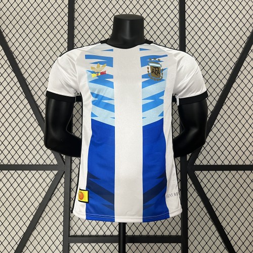 Player Version Argentina 2024 Dragon Ball Version Soccer Jersey Camisetas de Futbol