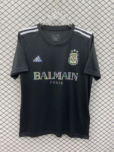 Fan Version Argentina 2024 Black Soccer T-shirt