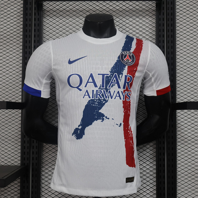 Player Version PSG Maillot 2024-2025 Paris Away White Soccer Jersey Football Shirt
