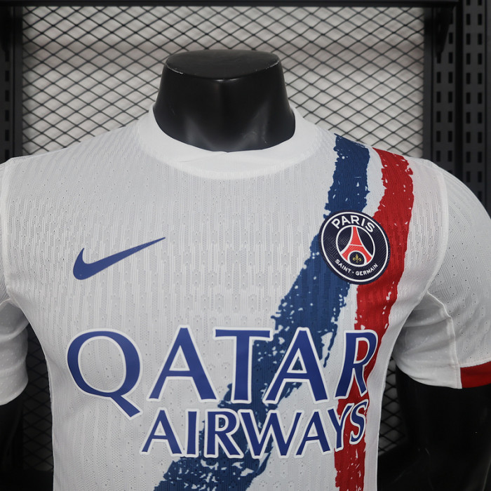 Player Version PSG Maillot 2024-2025 Paris Away White Soccer Jersey Football Shirt