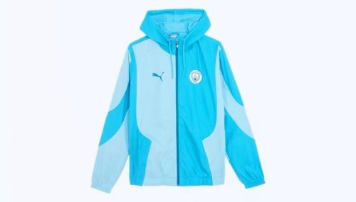 2024 Manchester City Blue/Grey Soccer Windbreaker Jacket Football Jacket