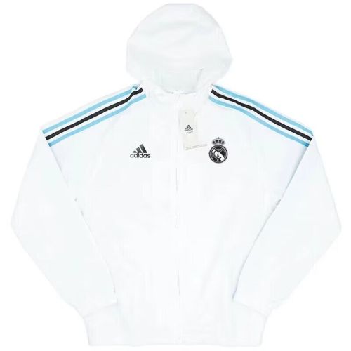 2024 Real Madrid White Soccer Windbreaker Jacket Football Jacket