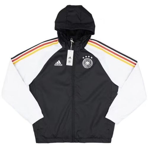 2024 Germany Black/White Soccer Windbreaker Jacket Football Jacket