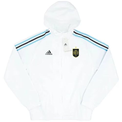 2024 Spain White Soccer Windbreaker Jacket Football Jacket