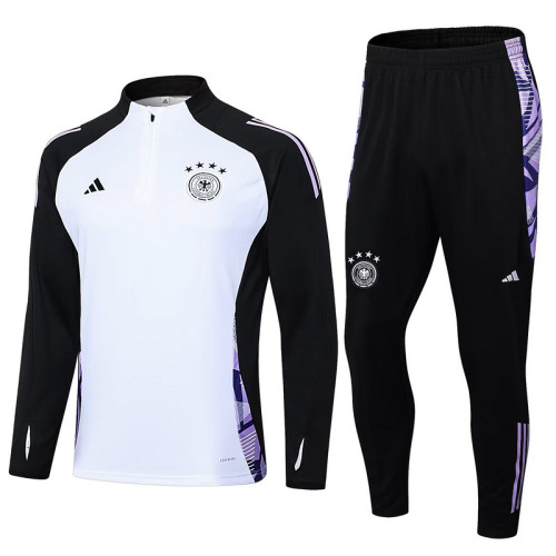 2024-2025 Germany White Soccer Training Sweater and Pants Football Kit