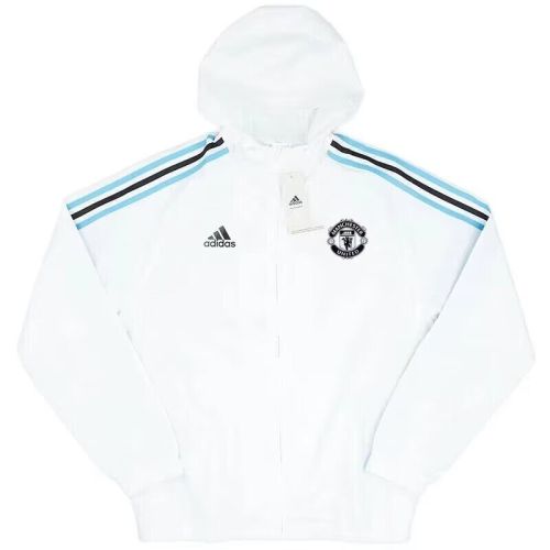 2024 Manchester United White Soccer Windbreaker Jacket Football Jacket