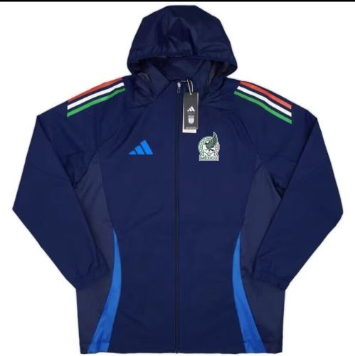 2024 Mexico Dark Blue Soccer Windbreaker Jacket Football Jacket